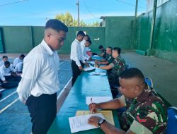 Kodim 1624/Flotim Gelar Seleksi terbatas Calon Tamtama PK (Reg) Santri dan Lintas Agama TNI – AD Gel.II TA 2022.