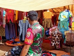 Pengamanan dan Monitoring Kegiatan Pasar, oleh Babinsa Solor