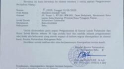 Kementerian Agama Dan Tata Ruang/Badan Pertanahan Nasional Kantor Pertanahan